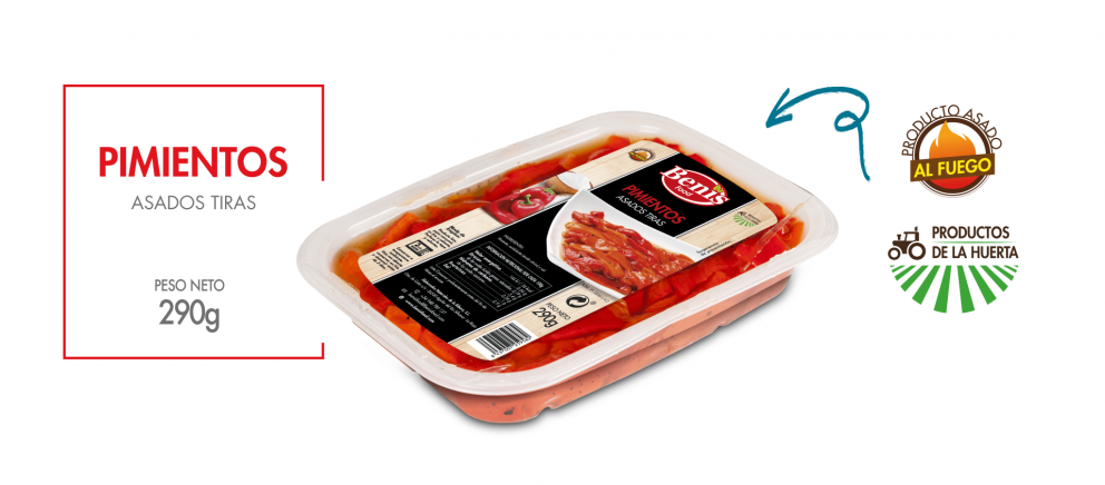 Pimientos naturales tiras